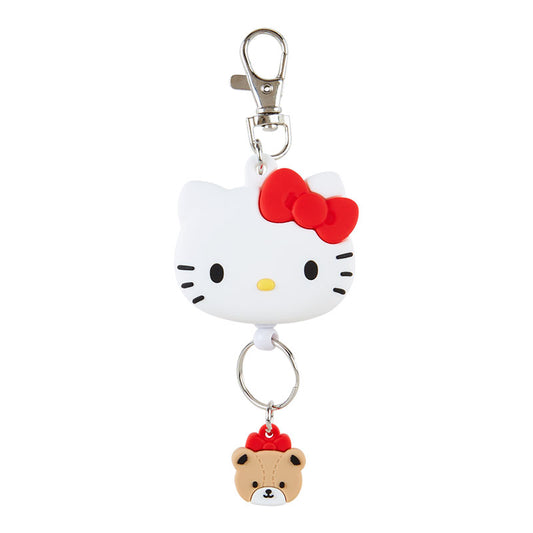 [Hello Kitty] Reel Keychain Sanrio Characters Face shaped