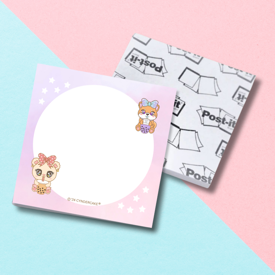 Boba Lover Post-it Sticky Notes (50 sheets) – Cyndercake