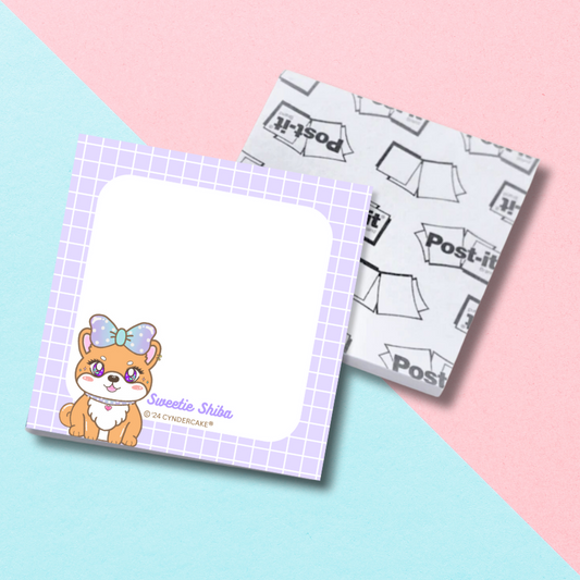 Sweetie Shiba Grid Post-it Sticky Notes (50 sheets)