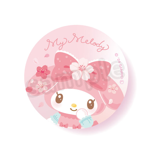 My Melody Sparkling Cherry Blossom Can Badge