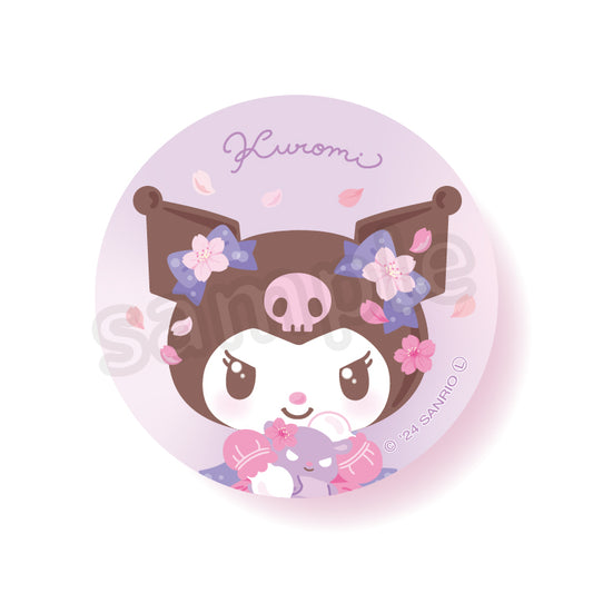 Kuromi Sparkling Cherry Blossom Can Badge