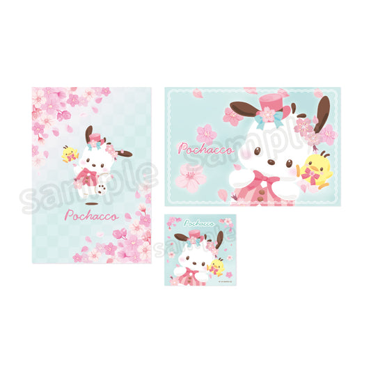 Pocaccho Sparkling Cherry Blossom Postcard 2 Types & Sticker