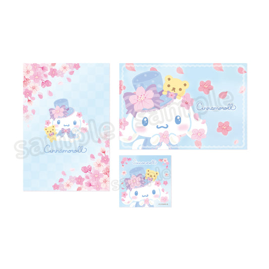 Cinnamoroll Sparkling Cherry Blossom Postcard 2 Types & Sticker Set
