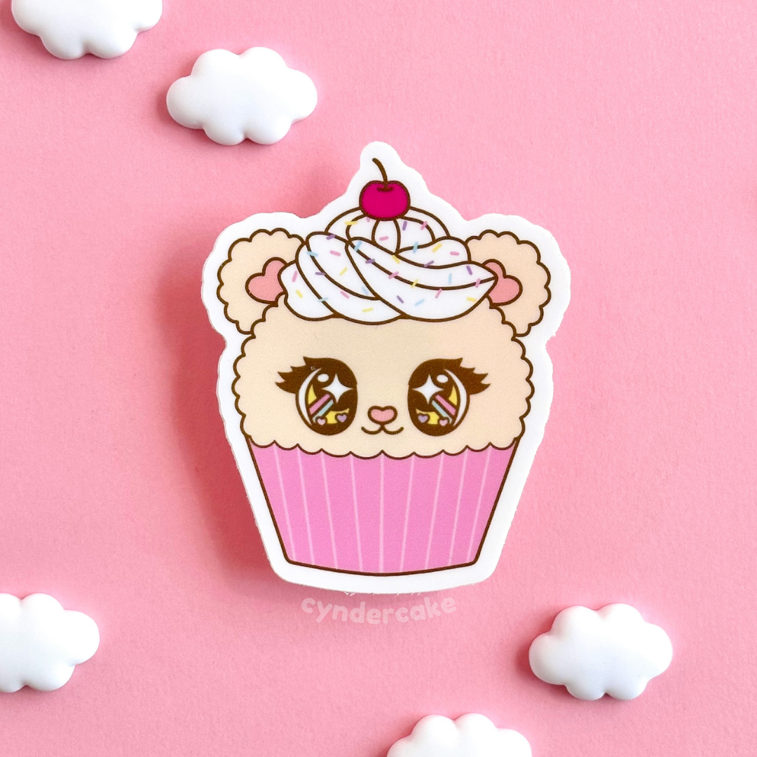 Sticker - Cupcake Vivi-Bear (Cherry)