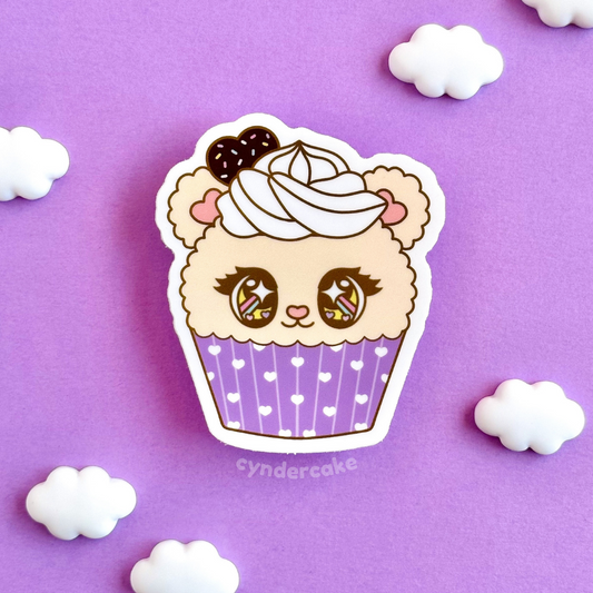 Sticker - Cupcake Vivi-Bear (Purple)