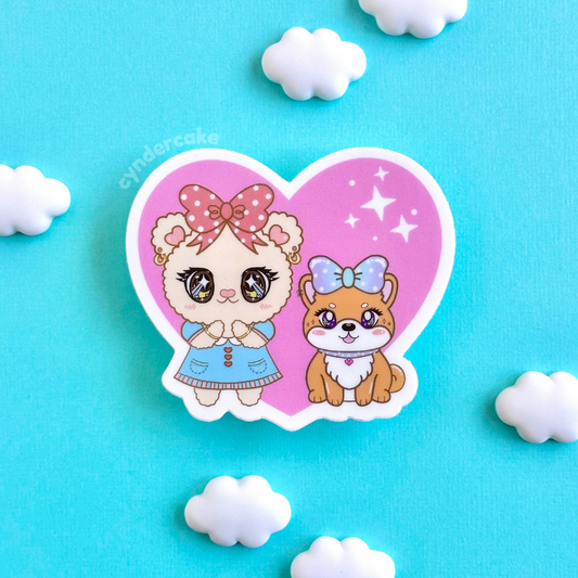 Sticker - Vivi-Bear & Sweetie Shiba Love