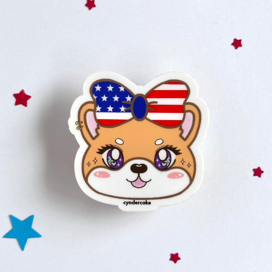 Sweetie Shiba USA Sticker