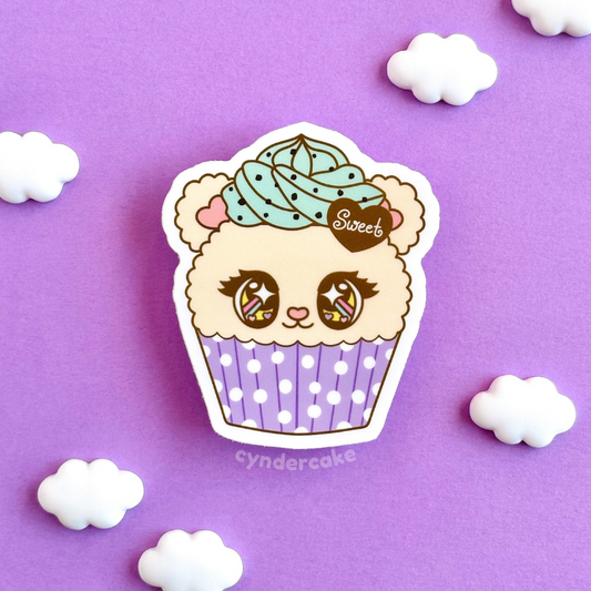 Sticker - Cupcake Vivi-Bear (Mint Chocolate Chip)