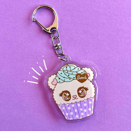 Keychain - Cupcake Vivi-Bear (Mint Chocolate Chip)