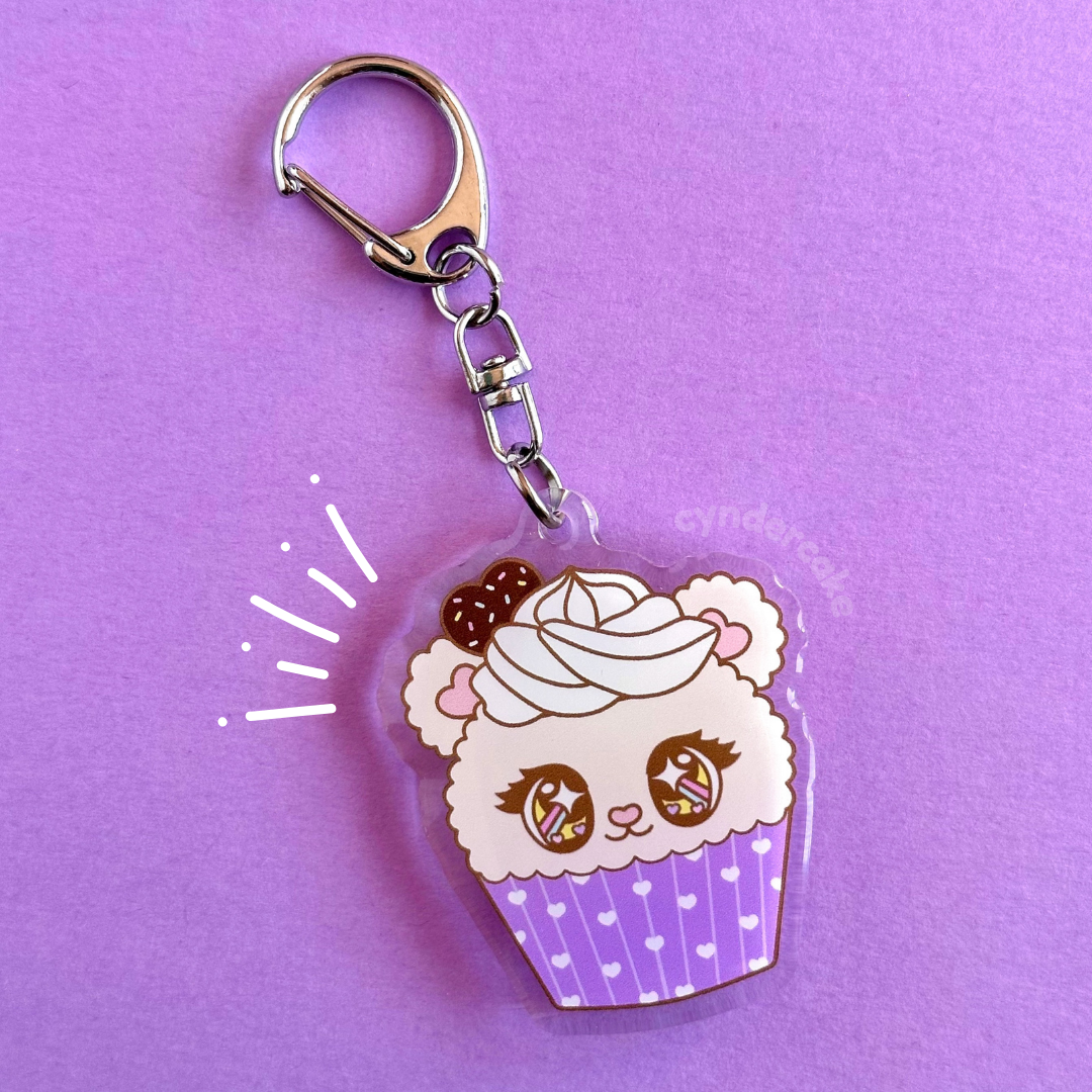 Keychain - Cupcake Vivi-Bear (Purple)